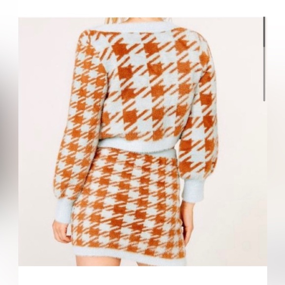 For Love and Lemons Cher cardigan and skirt set-Blue - Picture 7 of 7